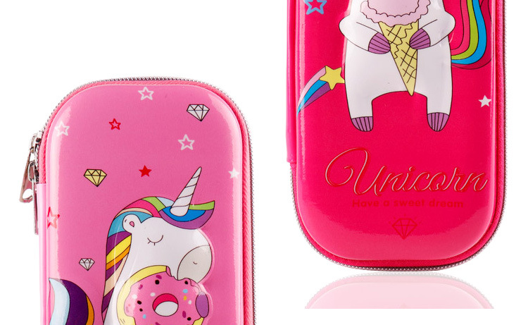 TOPSTHINK Disney 3D Unicorn EVA large-capacity pen Case for Children and Students Multi-compartment Cartoon Stationery Box, simple and niche handbag wholesale pic 30