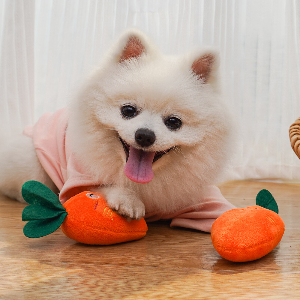 Pet dog plush sound-making toy, bb calling pet cat toy, carrot plush toy, for pet toys pic 15