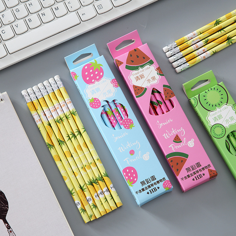 Creative traditional Chinese culture fruits, top students on the golden list, HB eco-friendly pencils, student pencils, stationery wholesale and customization pic 26