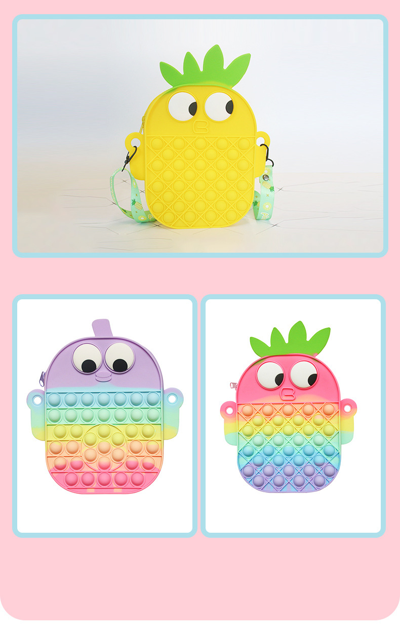 新款灭鼠先锋包包斜挎包单肩包卡通解压按压宝宝泡泡包玩具包背包详情16