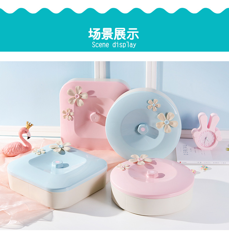 G468-5666/7 Plastic dried fruit plate, melon seed box, candy box, creative fruit plate, home living room snack storage box pic 9