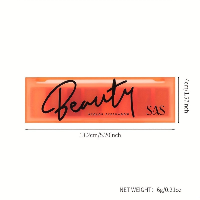 USHAS欧美跨境现货八色眼影盘珠光哑光防水不晕染闪粉眼影SAF038详情11