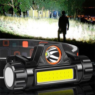 USB charging headlamp, COB strong headlamp, 5W head-mounted outdoor new night fishing headlamp pic 2