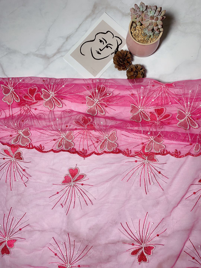 Factory direct sales of home textile accessories, embroidery, large butterfly fabric, clothing, window screen accessories, multiple specifications customized pic 10