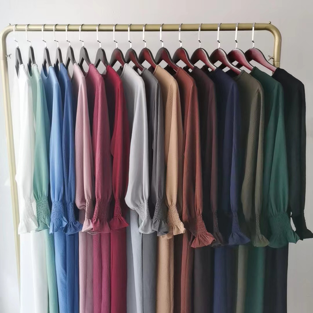 厂家直供伊朵朵新款大码女装长裙　时尚圆领　纯色连衣裙23591#详情32