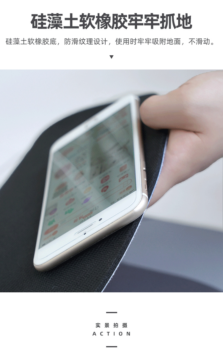 Wholesale diatom mud floor MATS, bathroom water-absorbing and anti-slip soft rectangular foot MATS, household quick-drying kitchen MATS pic 3