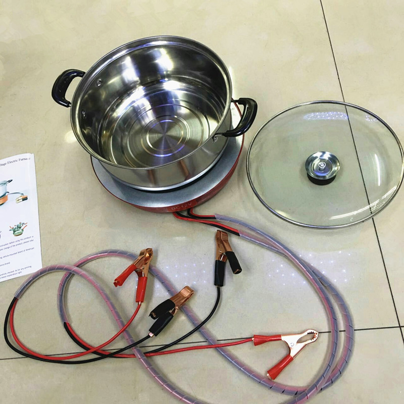 外贸货源 出口中东非洲等国家12V电热炉双线接电瓶用电热炉不带锅详情3