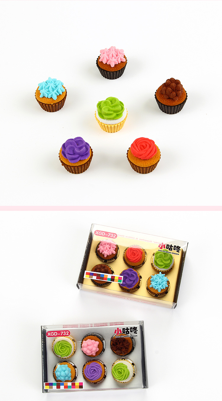 盒装生日蛋糕 橡皮擦卡通造型橡皮拼装玩具 韩国创意儿童学生礼物详情7