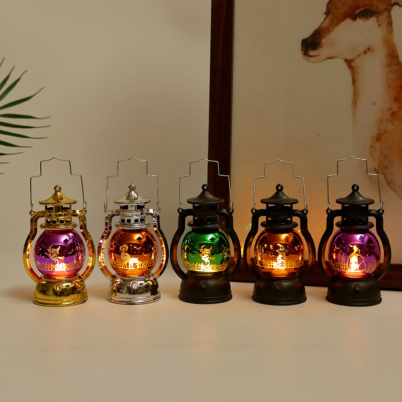 New Halloween pumpkin lantern decorations, small oil lamps, retro laser small horse lanterns, creative bar Ghost Festival atmosphere decoration pic 9