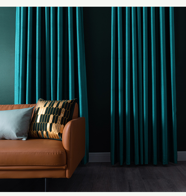 Full-blackout bedroom light-blocking curtains 2022 new style living room home hotel sun protection and heat insulation high-precision curtain fabric pic 35