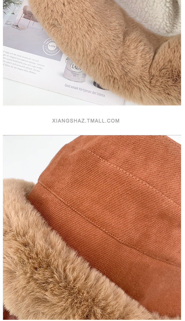 秋冬加厚毛绒保暖渔夫帽女防寒防风护耳盆帽北方冬天卷边蒙古帽子详情18