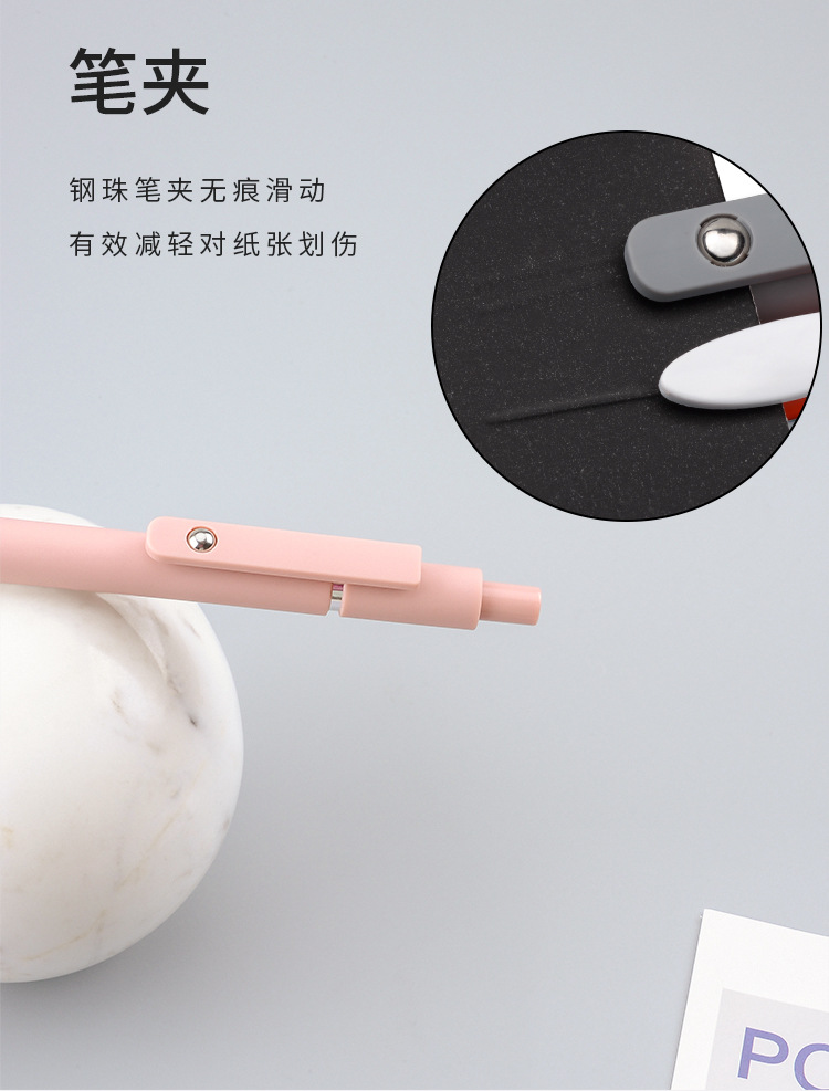 Zanshi Leading Morandi Retro Color high appearance level Press Gel pen 0.5CS Low center of gravity Office problem-solving Black pen pic 2