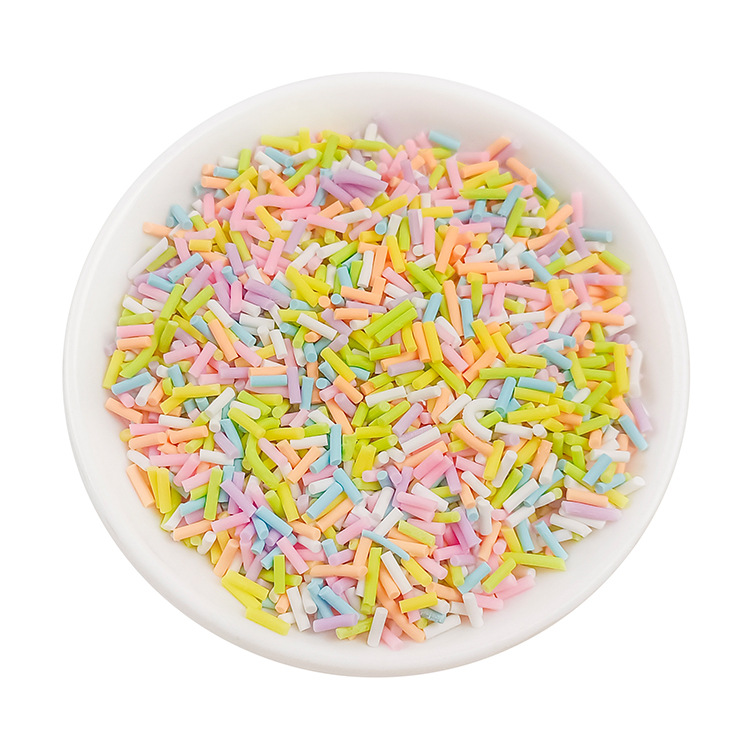50g artificial soft clay long strip sugar granules packaging, food and play chocolate, handcrafted material, cream glue decorated soft clay granules pic 12