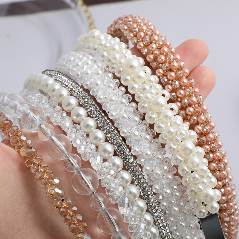 Korean-style hair bands, popular forest-themed girl headbands, InS-style pearl rhinestone hair bands and headwear manufacturers wholesale domestic self-owned other hair accessories pic 5