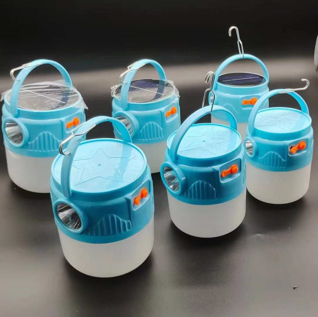 Rechargeable solar lamps for ultra-bright lighting, dormitory, household, street stalls, night markets, flashlights, ultra-bright bulbs wholesale pic 3