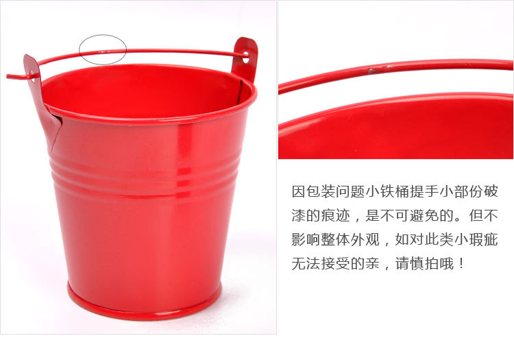 婚庆产品家居装饰摆件金属工艺品迷你铁皮小铁桶 创意马口铁多肉植物花盆详情10