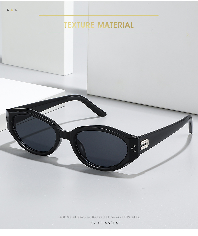 2024新款墨镜女网红同款轻奢高级感墨镜男 潮猫眼墨镜防晒太阳镜详情2