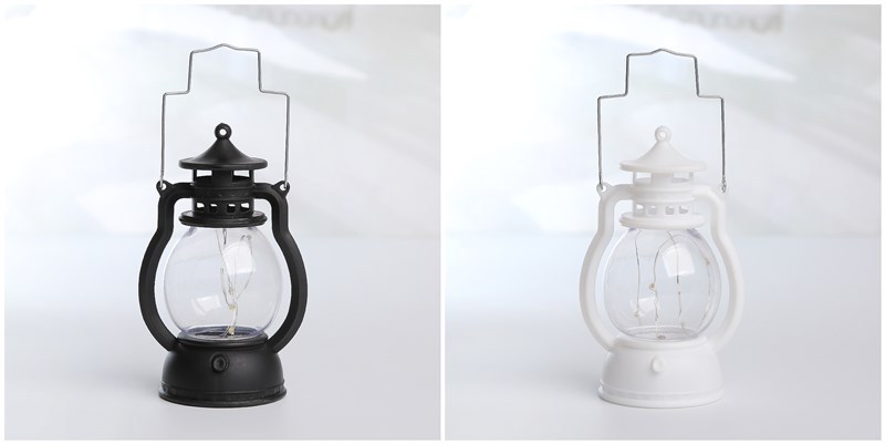 Christmas retro small oil lamp, electronic candle lamp, LED small horse lamp, creative decorative display, gift wind lamp pic 3