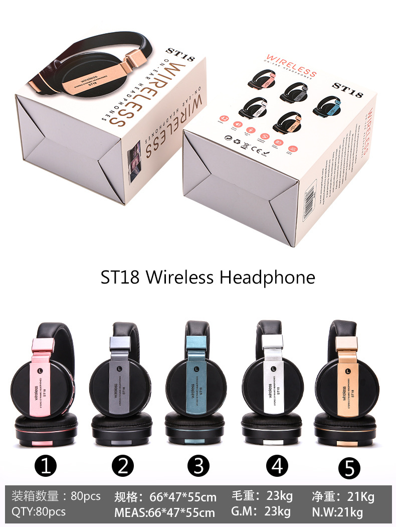 Трансграничные bluetooth наушники ST18 - металлическая версия беспроводной головки для связи с производителем bluetooth наушников pic 2