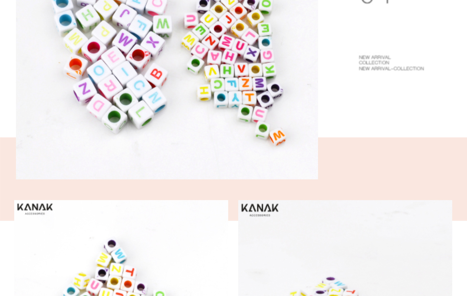 压克力字母珠DIY儿童串珠方块饰品配件散珠方形珠手钥匙链辅料详情10