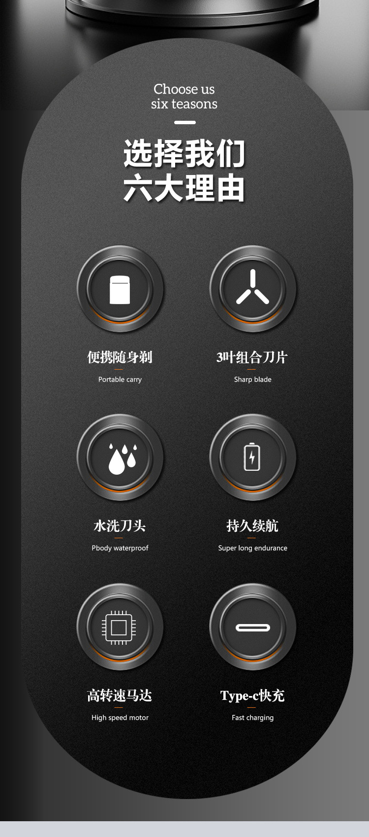 Mini electric shaver, small portable razor, powerful charging shaving device, douyin fast voice replacement pic 2