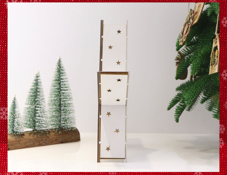 Creative Christmas decorative wood products, five-pointed star handcrafted wooden handicrafts, cross-border environmental atmosphere decorative lights pic 36