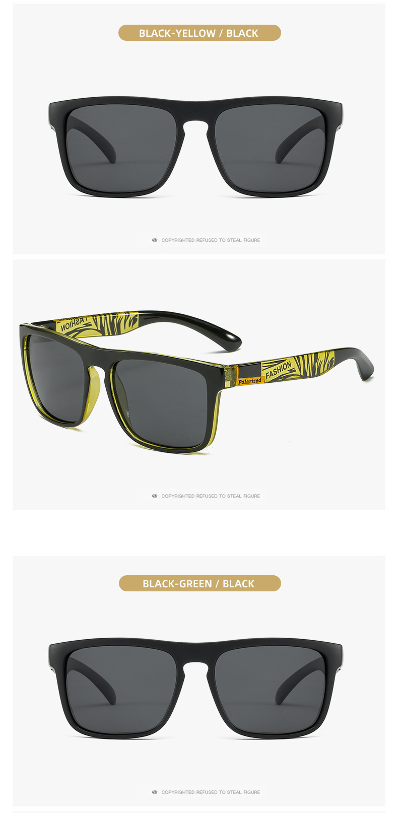 户外骑行欧美太阳镜D731 男士偏光太阳镜 复古运动墨镜男太阳眼镜详情12