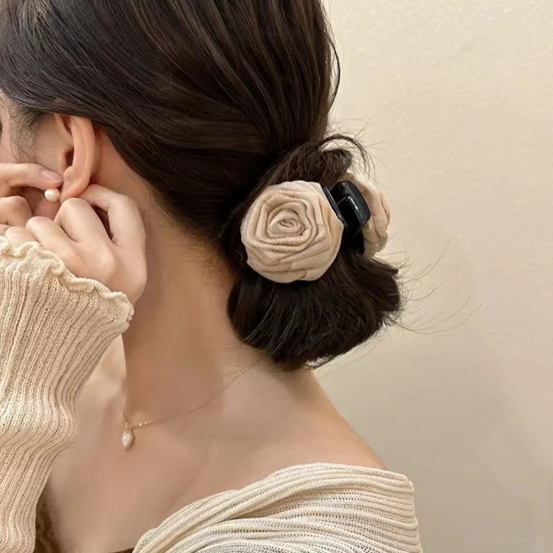 Yiwu accessories bow hair clips, new style hair grips, light luxury and high-end feel, back of the head shark clip hair accessory pic 6