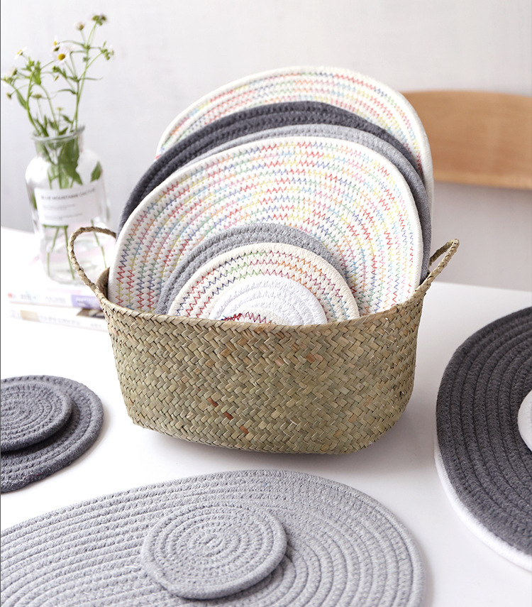 手工棉线编织加厚隔热防烫垫餐垫茶垫锅垫杯垫盘垫碗垫详情1