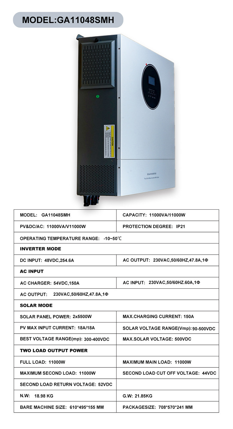 The Liqun solar reverse control integrated machine with a power of 6.2kw is equipped with an mppt solar controller and a hybrid control inverter pic 14