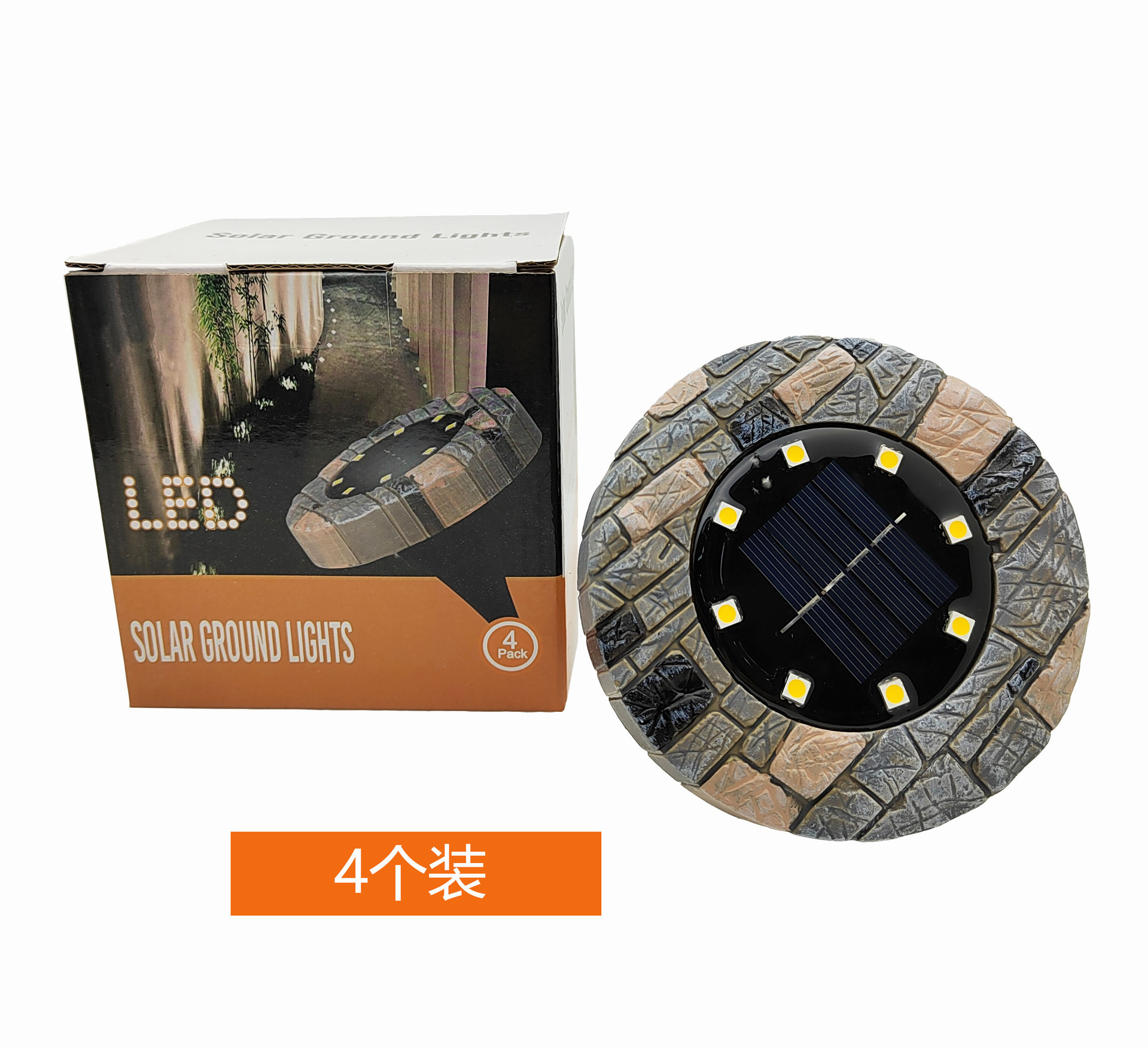 Cross-border bestsellers: Solar resin ground lamps, solar simulation stone lamps, outdoor rainproof courtyard landscape lamps pic 5