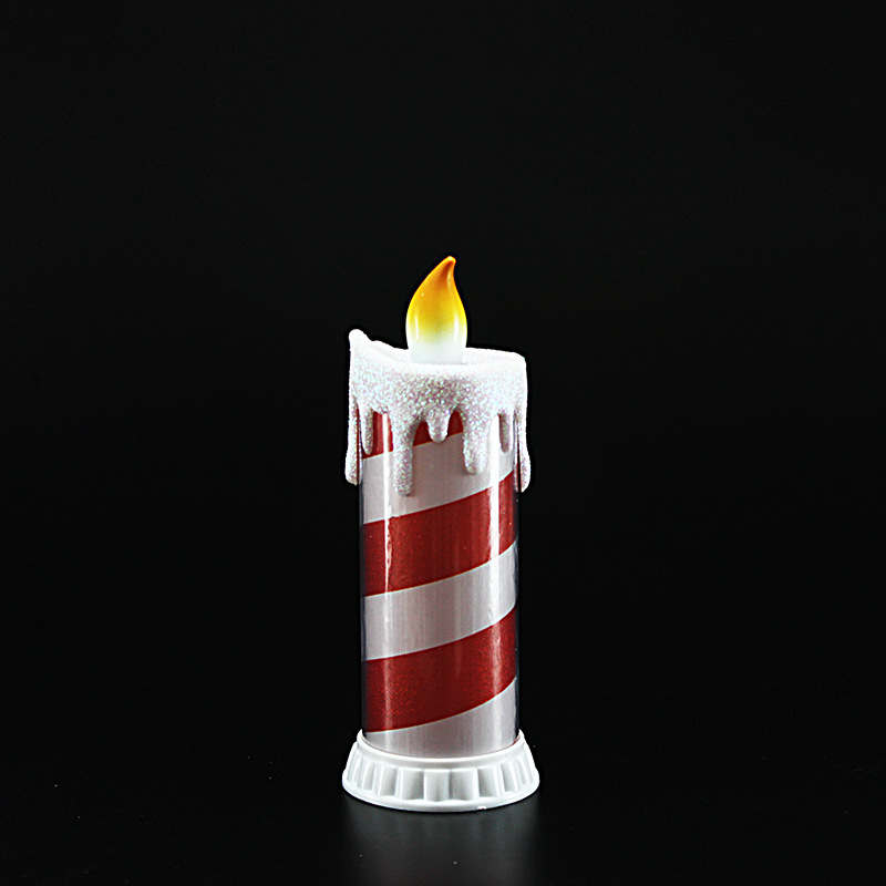 Red LED electronic striped simulation teardrop candle Christmas candle pic 7