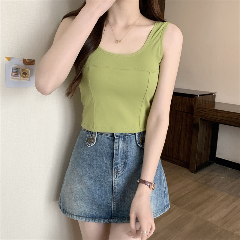 方领宽肩带背心内衣一体式外穿内搭透气舒适运动百搭美背抹胸女士详情11