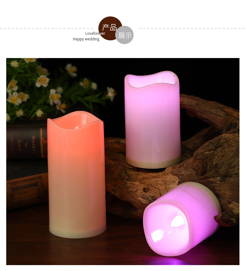 Factory direct sales of 18-key led remote control electronic candles, creative wedding road guide color-changing candle lamp sets for wholesale pic 8