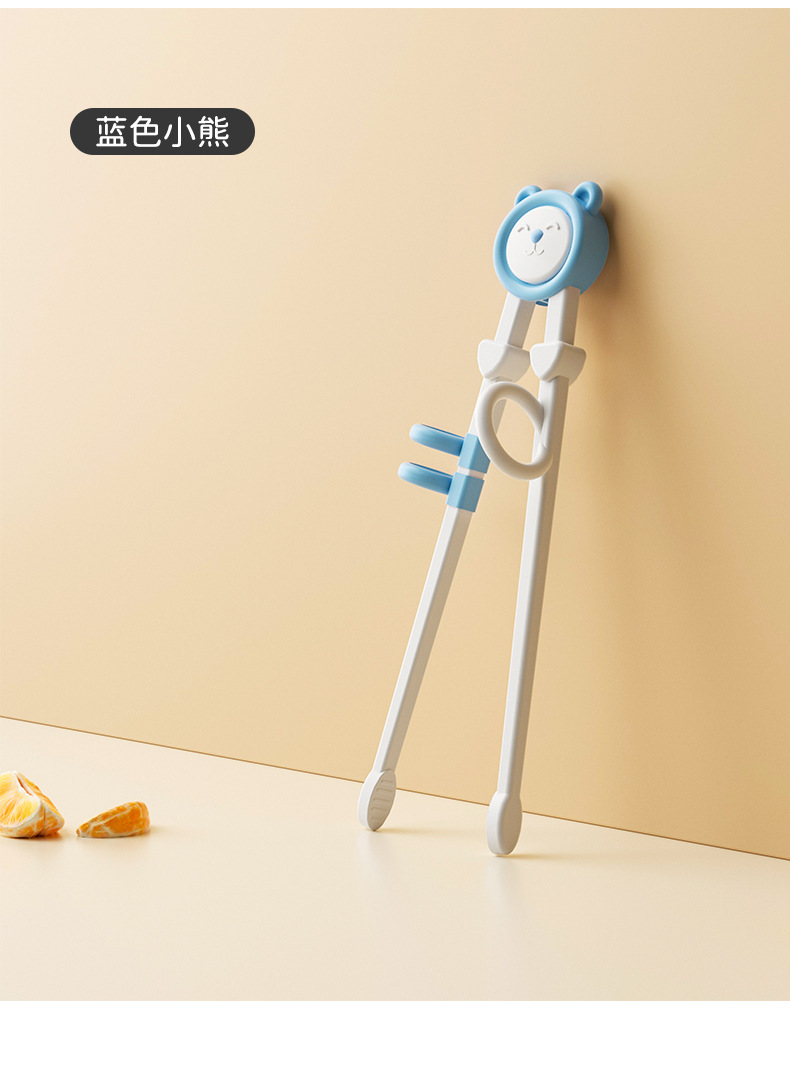 儿童训练筷宝宝1-2岁练习矫正卡通学习筷食品级立体筷子餐具喂养详情11