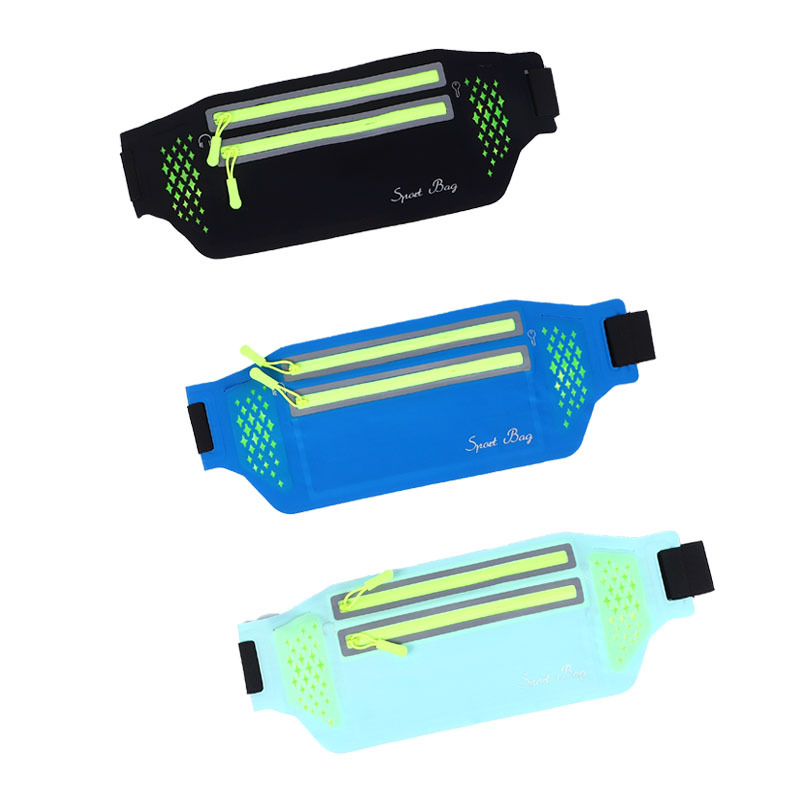 Outdoor sports, running, mobile phone, waist bag, men and women, marathon, fitness, waterproof reflective strip, thin belt, backpack pic 16