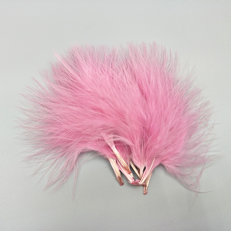 Factory wholesale of Turkey feathers, DIY colorful vascular fleece feathers, Turkey feather fabric edge accessories, feather clothing accessories pic 27