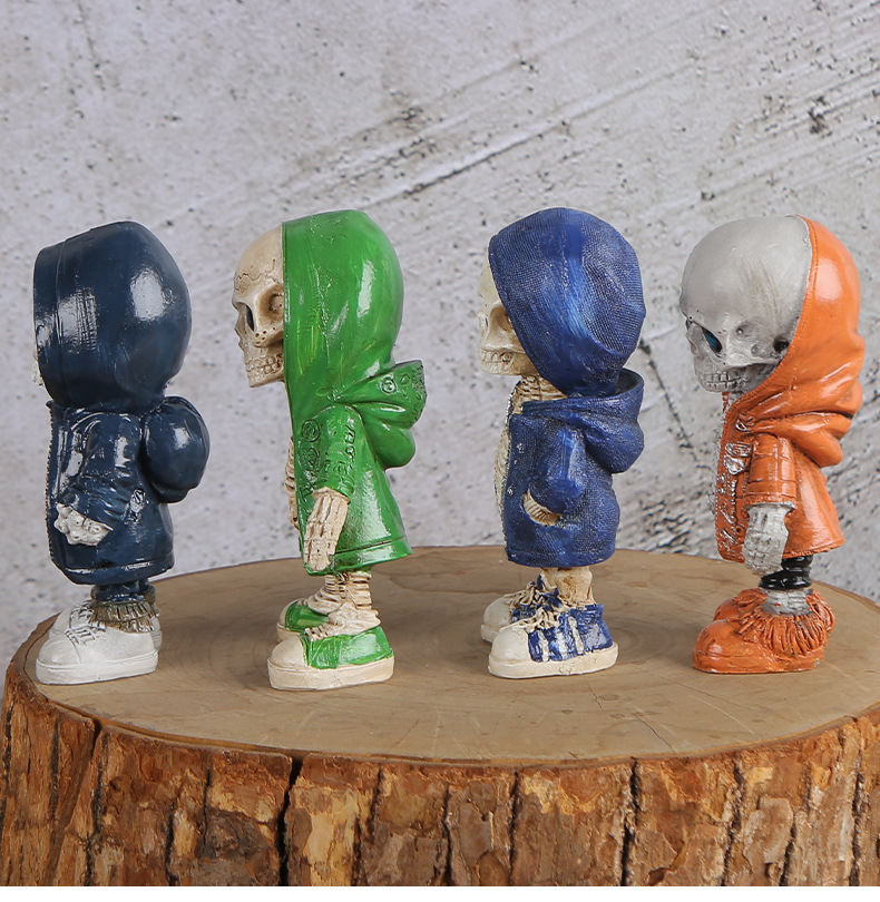 Amazon Halloween skull figurines, fashionable and creative figurines, Ghost Festival atmosphere scene decoration props wholesale pic 10