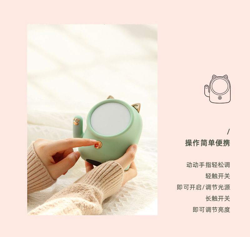 Cross-border best-selling Maneki Neko night light led creative usb rechargeable touch Christmas and New Year atmosphere small desk lamp pic 9