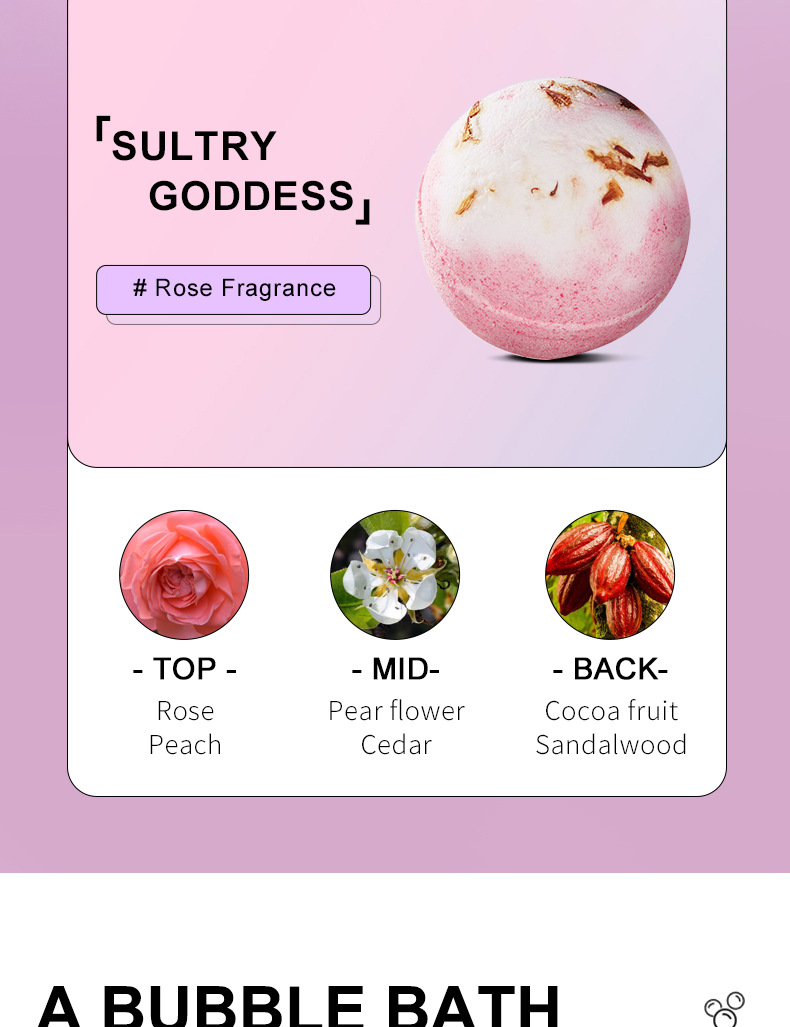 All English SADOER explosive bath salt balls, rose fragrance bath, gentle and skin-friendly bath balls, cross-border export wholesale, exclusive for export, exclusive for export pic 22