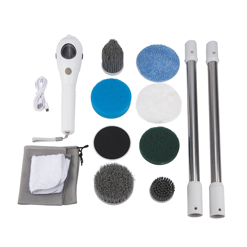 The new electric cleaning brush features an 8-in-1 display screen, three-position rotatable night light, and is a multi-functional waterproof wireless cleaning brush pic 22