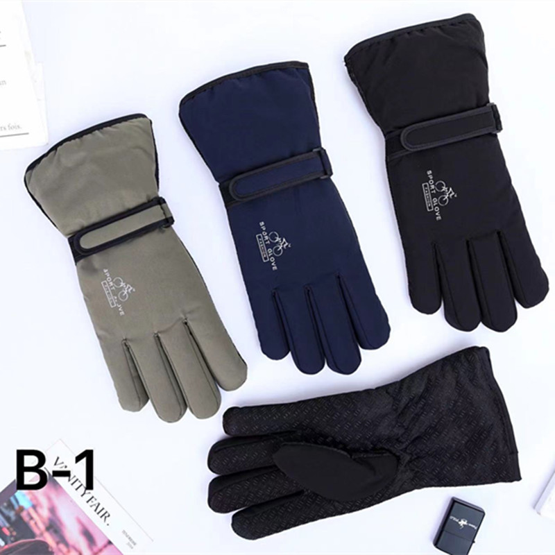 Safety protection, hand protection, universal gloves, cross-border warmth, outdoor skiing, motorcycle, electric bike riding gloves, fleece, extended and thickened, couple sets, cotton gloves pic 8