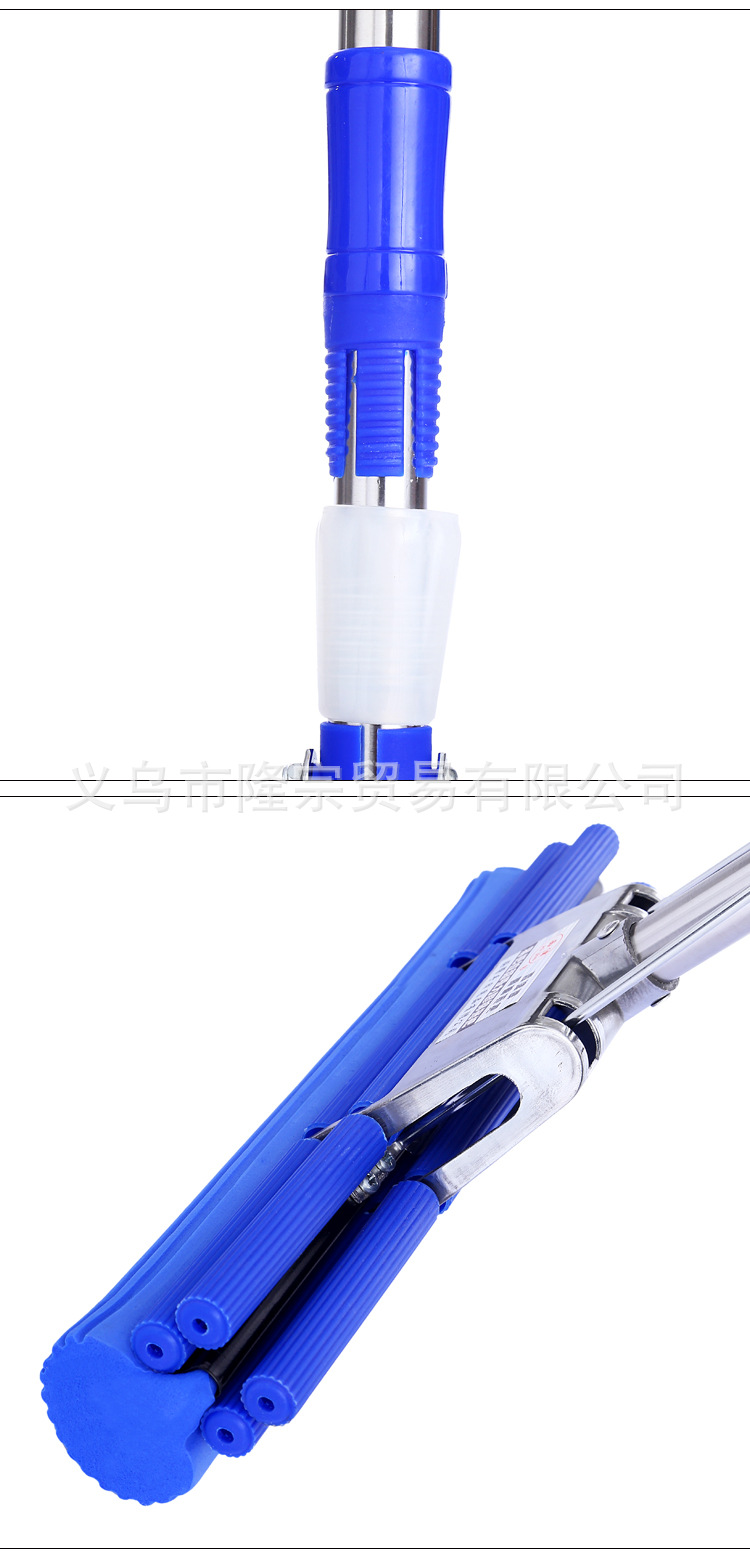 Xijin 602 Double water-Absorbing 38 cm Rubber cotton mop, stainless steel Double roller water-absorbing mop pic 14