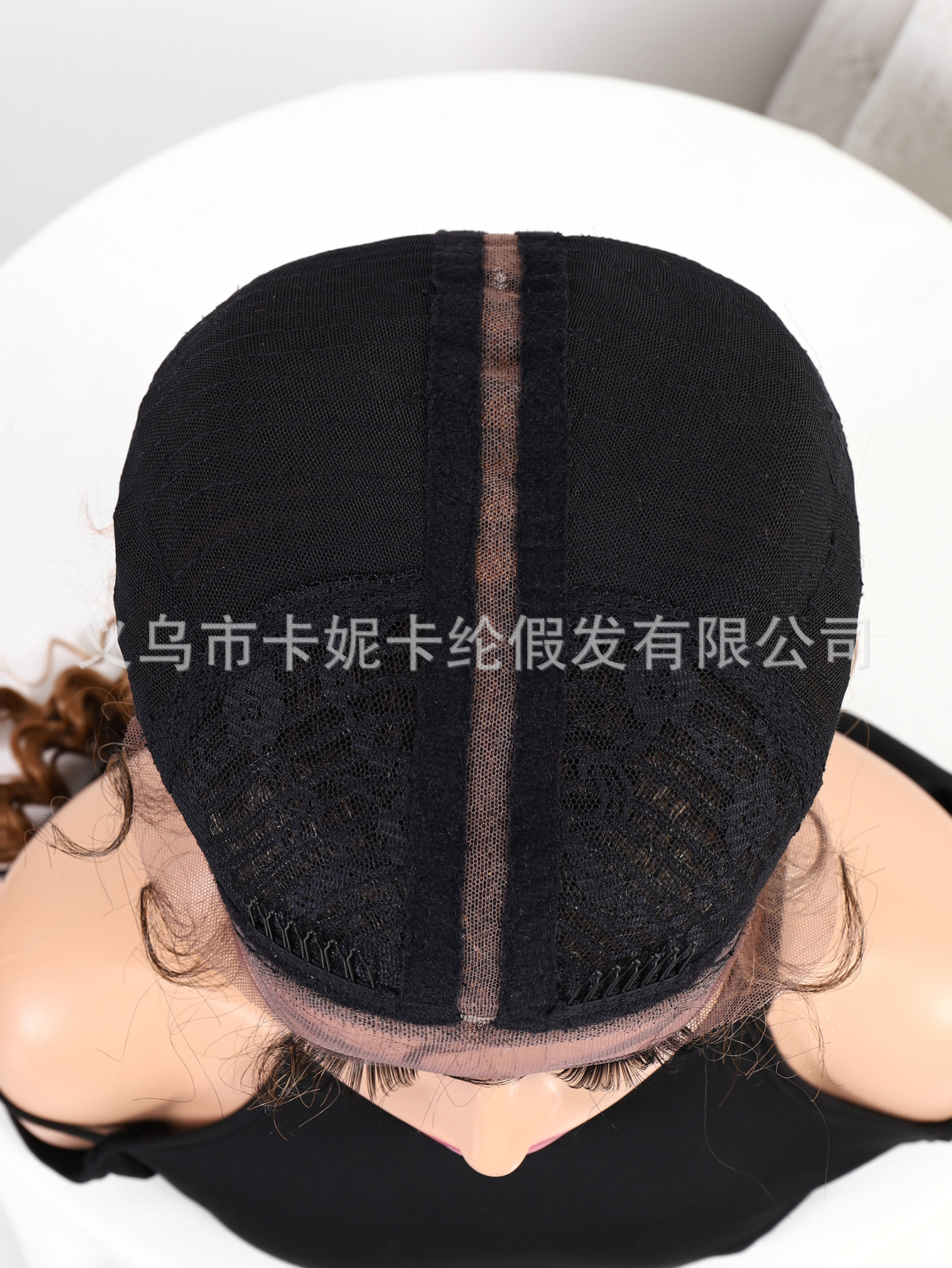 新款爆俩股俩色相间辫子款高温丝前蕾丝头套360 lace wigs vendor详情17