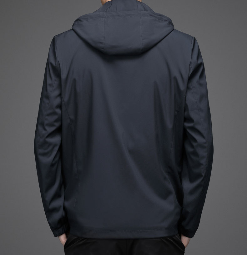 三十秋连帽外套男秋季薄款韩版潮流修身百搭休闲风衣秋装夹克上衣详情17