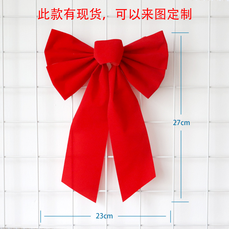 Wholesale red velvet fabric bows, Christmas decorative bows, red bows, Christmas bows pic 1