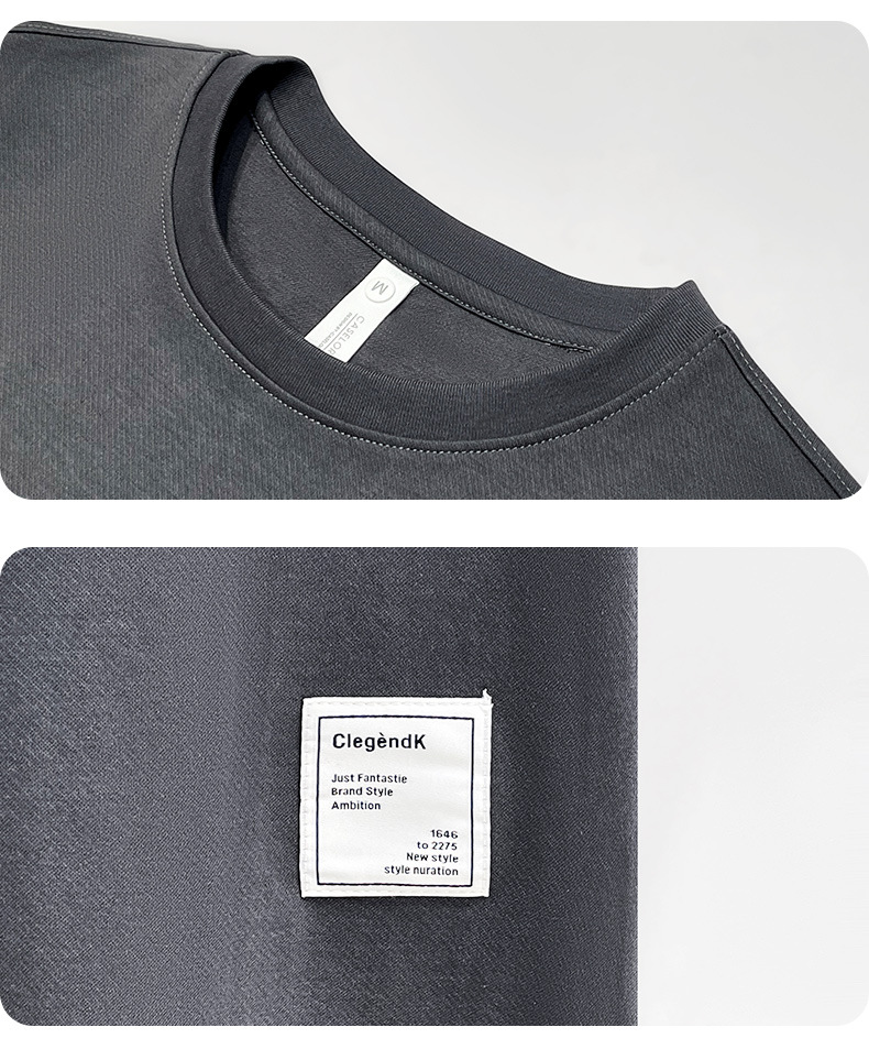 夏季极简内搭打底衫美式休闲短袖t恤男士重磅帅气日系复古男上衣详情18