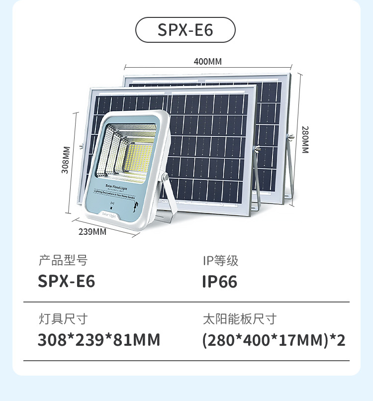 户外道路照明太阳能人体感应灯防水太阳能庭院灯投光灯墙壁草坪灯详情16