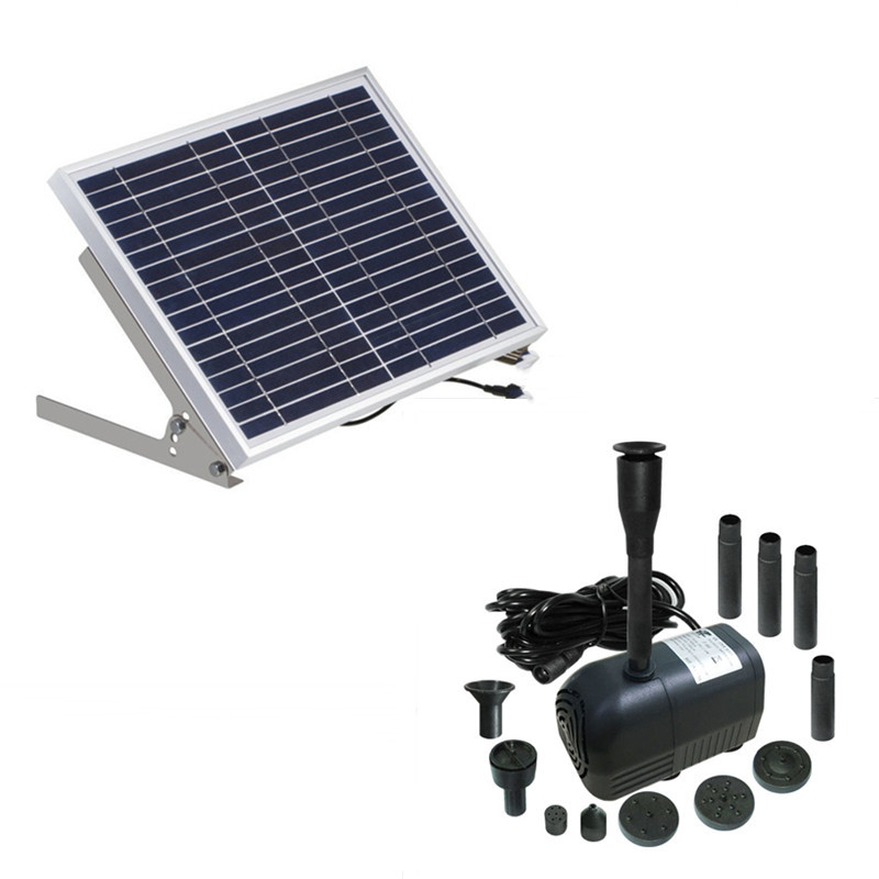 High-power 17V10W solar water pump, unplugged DC solar fountain, shower head, water pool, landscape fountain pic 1