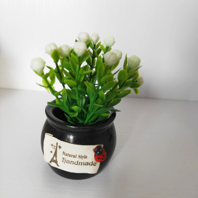Auspicious fruit artificial flower potted plant decoration, car figurine matching, creative handcrafted car decoration pic 2